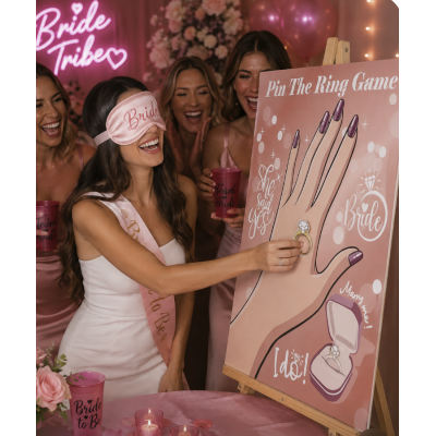 Pin the Ring on the Bride's Hand Game